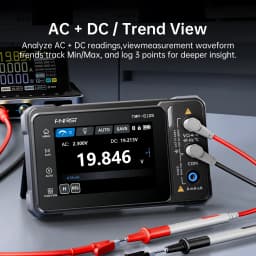 FNIRSI TMP-610S 3-in-1 Digital Multimeter 4.5 Digit 60000 TRMS Counts 10MHz Oscilloscope 50KHz DDS Signal Generator