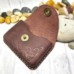 Blongk Hand-made Waist Bag ID Credit Card Holder Case Purse Pouch Genuine Leather Belt Pack Men Women DFD-K