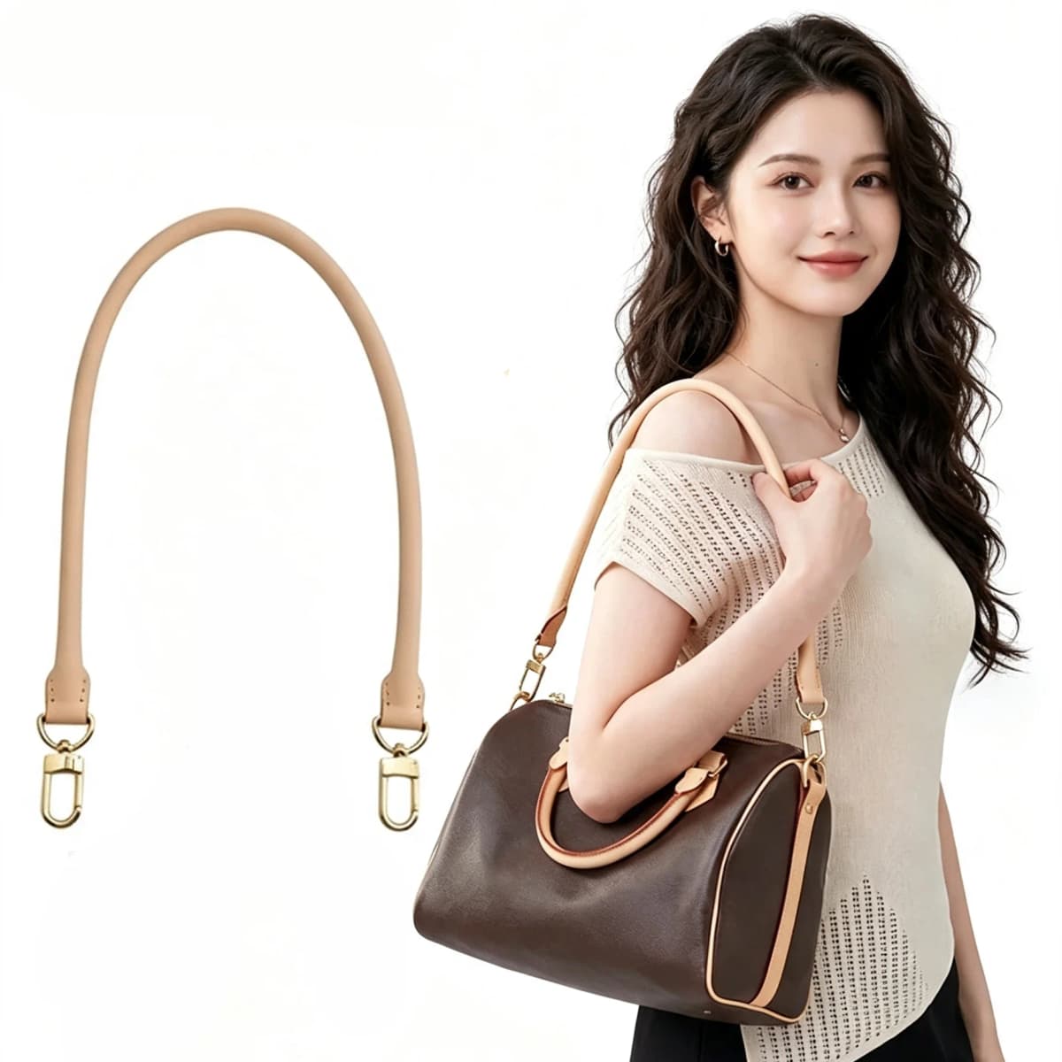 Synthetic Leather Bag Strap For Speedy 20 25 30 Shoulder Straps Long Bags Belts Replacement Bag Accessories