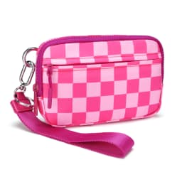 Womens Wallet Cute Checkered Multi Credit Card with Clear ID Window Large Capacity Zip Around Clutch Travel Lightweight Purse