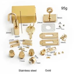 Luxury Stainless Steel Metal Clasp Wholesale Bag Twist Turn Lock a Set of Locks For Woman Handbags Purse Hardware Accessories