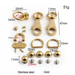 Luxury Stainless Steel Metal Clasp Wholesale Bag Twist Turn Lock a Set of Locks For Woman Handbags Purse Hardware Accessories