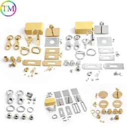 Luxury Stainless Steel Metal Clasp Wholesale Bag Twist Turn Lock a Set of Locks For Woman Handbags Purse Hardware Accessories
