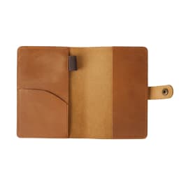 Cow Leather Journal Cover for Field Notes Portable Refillable Notepad with Pen Holder Pocket Notebooks Fits 3.5'' X 5.5'' Diary