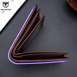 BULLCAPTAIN Genuine Leather Wallet Male Brand Designer Business Wallet Multi-function Storage Purse Rfid Card Package Wallet Men