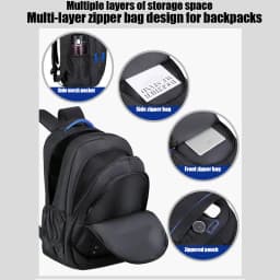 Anti-theft Laptop Backpack with USB Charging Port Large Capacity Business Travel School Bag for Men Women