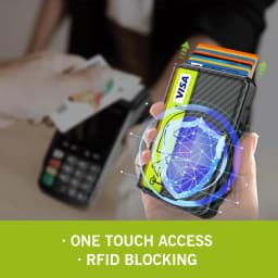 Wallet for Men - with Money Clip Slim Leather Slots Credit Card Holder RFID Blocking Bifold Minimalist Wallet