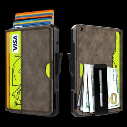 Wallet for Men - with Money Clip Slim Leather Slots Credit Card Holder RFID Blocking Bifold Minimalist Wallet