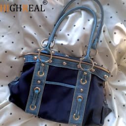 Vintage High-end Large-capacity Handbag Shoulder Bag Sweet and Cool Babes Underarm Niche Casual Contrasting Color Bag