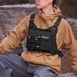 Multi-functional Chest Pack Tactical Vest for Men Hydration Backpack with Gear Holder Running Bag for Marathon Cycling Trekking