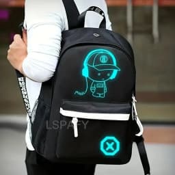 Children Backpack School Bags For Boy Girls Anime Luminous School Backpack Kids Waterproof Book Bag USB Charging SchoolBag Gift