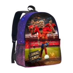 Boys Girls Backpack Knapsack Football Star Starry Sky Backpack School Bag L-Lamin Yamal Large Capacity Mochila Rucksack School