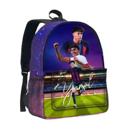 Boys Girls Backpack Knapsack Football Star Starry Sky Backpack School Bag L-Lamin Yamal Large Capacity Mochila Rucksack School
