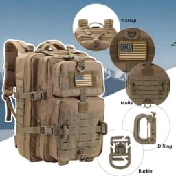 50L/30L Backpack Military Assault Pack For Men, 3 Day Bug Out Bag Molle DaypackFor Camping Outdoor Sport Rucksack Backpacks