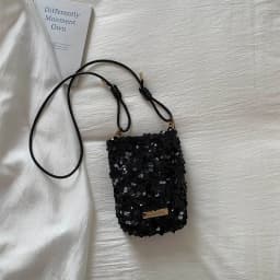 LEFTSIDE Mini Sequins Shoulder Bags for Women 2025 Designer New Evening Party Bling Bling Crossbody Bag Handbags and Purses