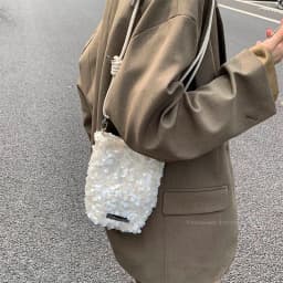 LEFTSIDE Mini Sequins Shoulder Bags for Women 2025 Designer New Evening Party Bling Bling Crossbody Bag Handbags and Purses