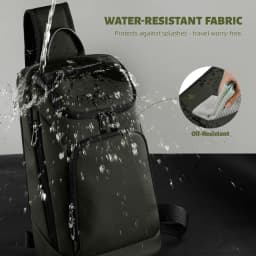 HK Multifunction Men's Shoulder Bag Waterproof Crossbody Bag Fit 11 inch iPad Lightweight Messenger Sling Bag for Travel Outdoor