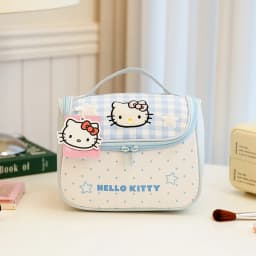 Highly attractive, large-capacity Hello Kitty apple print makeup bag, durable, suitable for travel and business trips, portable