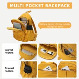 Casual Women Small Backpack Nylon Multi Pockets Backpack Portable Handheld Mini Backpack Outdoor Shopping Travel Daily Bag