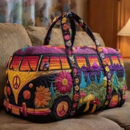 Durable 18x9x9cm Quilted Duffle Bag 3D Quilting Craft Large Capacity Fitness Short Bag Travel Handbag for Travel
