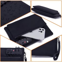 Secure Locking Money Bag with Zipper Closure Dual-Layer Organizer for Passports, Cash, Business, Travel Locking Bank Bag