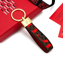 CH Niche High-end Keychain Leather Keychain Unique Printing Design Fashion Keychain Simple and Exquisite Style Gifts