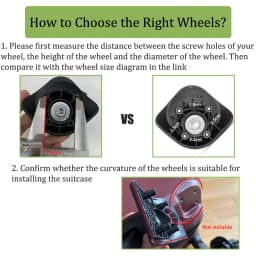 Luggage Accessories Replacement Parts Removable Universal Wheels Plug-and-Play Wheel Set Wheel Hub Pulley Repair Components