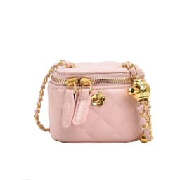 Lingge Chain Mini Shoulder Bag Women's Chain Handbag Retro Commuting Decoration Lipstick Crossbody Bag Dinner Bag Purse