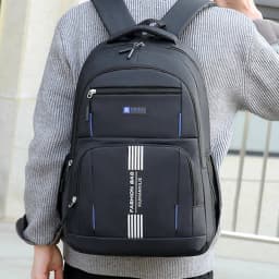 Breathable Padded Men Laptop Rucksack Large Capacity Oxford Backpack Multi‑compartment For School Business Travel Use