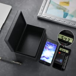 Phone Signal Blocking Box Faraday Box for Car Keys Pu Leather Anti Theft Rfid Rf Radiation-Proof Safe Car Key Fob Protector Box