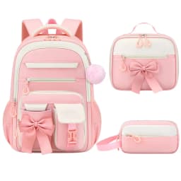 Cute Student Backpack 3pcs/set Primary Schoolbag Rabbits and Quicksand Kawaii Student Backpack Teenage Girls Handbag Rucksack