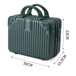 Travel-Friendly 14" Handheld Cosmetic Case with Sturdy Lock, Compact Makeup Storage Organizer