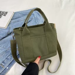 Women’s Casual Canvas Crossbody Bag with Adjustable Strap Daily Quality Travel Tote Multiple Compartments for Work & School