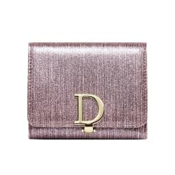 Bright Fashion Women Cowhide Leather Wallet Anti Rfid Card Holder Short Purse for Girl