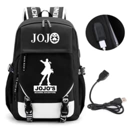 Anime JOJO Jonathan Joes Killer Golden Experience Backpack School BookBags Mochila Travel USB Port Bag Laptop Boy Girls Backpack
