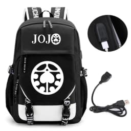Anime JOJO Jonathan Joes Killer Golden Experience Backpack School BookBags Mochila Travel USB Port Bag Laptop Boy Girls Backpack