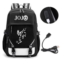 Anime JOJO Jonathan Joes Killer Golden Experience Backpack School BookBags Mochila Travel USB Port Bag Laptop Boy Girls Backpack