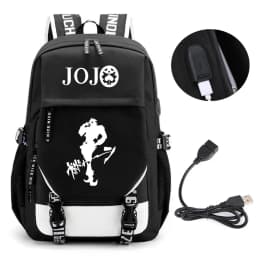 Anime JOJO Jonathan Joes Killer Golden Experience Backpack School BookBags Mochila Travel USB Port Bag Laptop Boy Girls Backpack