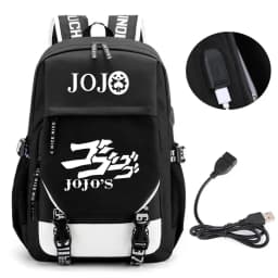 Anime JOJO Jonathan Joes Killer Golden Experience Backpack School BookBags Mochila Travel USB Port Bag Laptop Boy Girls Backpack