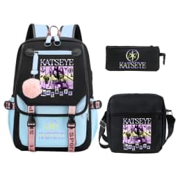 3pcs Kpop KATSEYE Backpack Shoulder Bag Pencil Bag Set Large Capacity Schoolbag for Student Girl Teenager Fashion Travel Bagpack