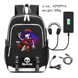 New Murder Drones Backpack for Student Boys Fashion Trend Backpack USB Laptop Bagpack Cartoon Black Girl School Bag for Teenager