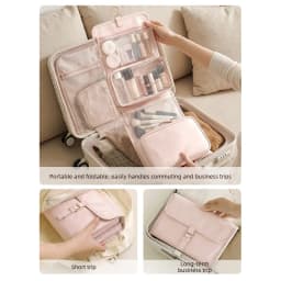 Travel Toiletry Bag Hangable Multifunctional Portable Large Capacity Minimalist Travel Organizer Toiletry Bag Cosmetics Bag