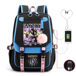 Hot Kpop Katseye Printed Personality Harajuku Backpack Girl School Bag Laptop Bag Women Men Travel Bag Daily Backpack