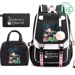 The Apothecary Diaries Maomao Anime Schoolbag School Backpack Teens Girl Casual Daypack Student Back To School Bookbag 3pcs/set