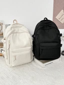 Fashionable and Casual Lightweight Nylon Backpack Large Capacity Multi Compartment Student Bag Travel Bag Suitable for Daily Use