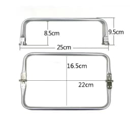 Silver16cm 18cm 20cm 25cm 30cm 40cm Bag Frame For Purse Doctor Metal Aluminium Tube Handle Accessories Clutch Parts Silver