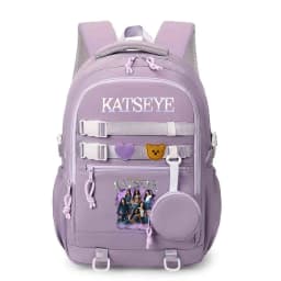 Y2K Girl Group Katseye Graphic School Backpacks for Women Girls Laptop Computer Bag Teenager Katseye Fan Schoolbag Gifts