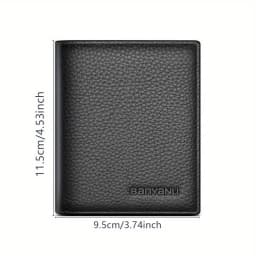 Vertical Short Wallets for Men Genuine Leather Rfid Blocking Wallet Men Coin Pocket Slim Card Holder Minimalist Small Purse