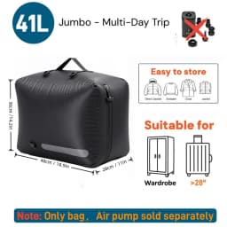TPU Vacuum Storage Bags 9L-41L, IP67 Waterproof Compression Bags Clothes, Space Saver Packing Cubes Travel Organizer Set