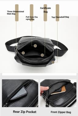 2026 New Men's Bag Shoulder Fashion Crossbody Bag Men Handbag Business Small Backpack Leisure Trendy Bag